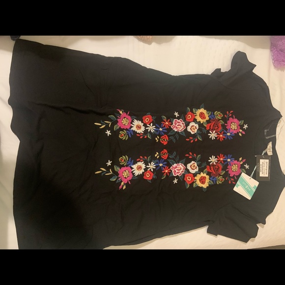UMGEE black floral embroidered dress - Picture 2 of 4